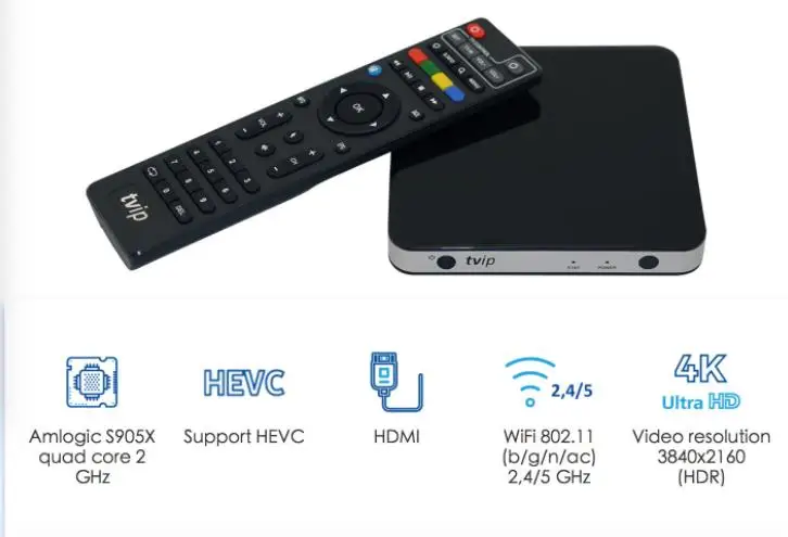 ТВ IP S-Box v.605 Amlogic S905X четырехъядерный 1 ГБ/8 ГБ 4K Медиаплеер linux tv IP 605 лучше, чем MAG254 MAG256 tv Box