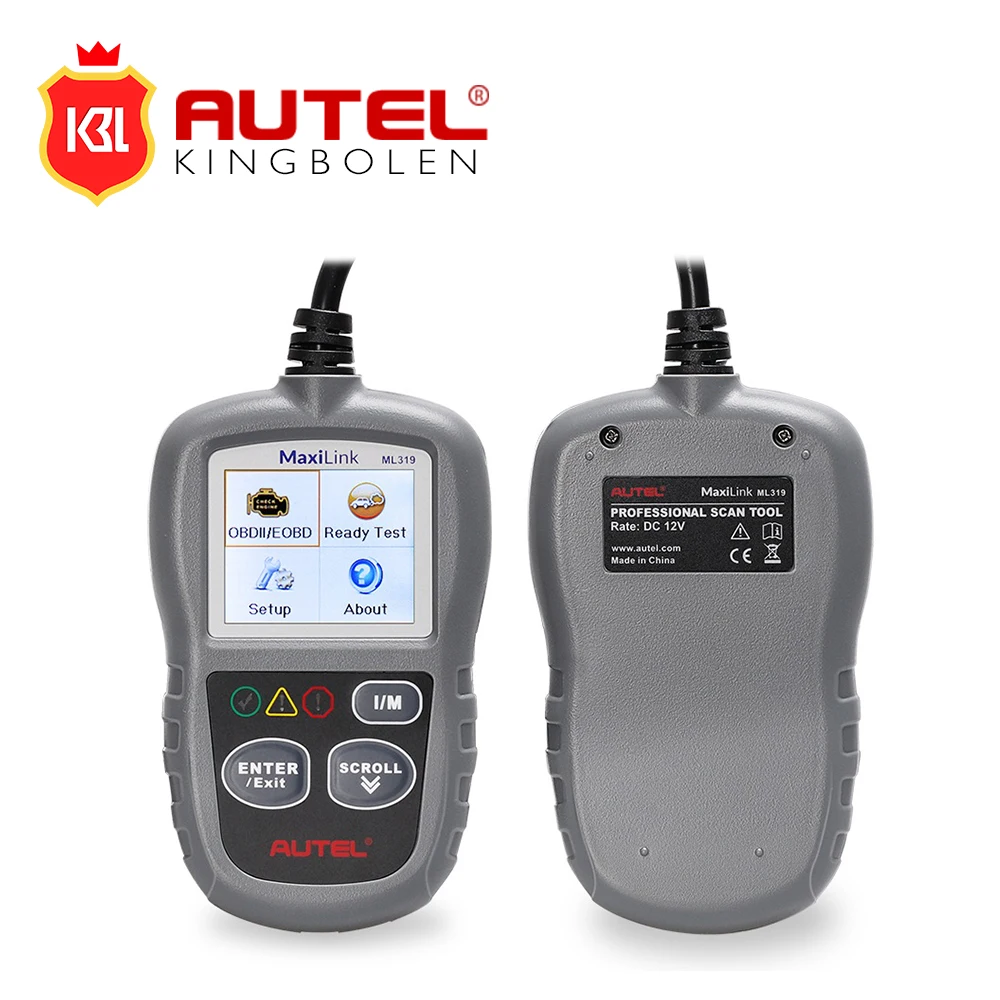 Autel Autolink ML319 Автомобильный сканер вместо autel AL319 автомобильный OBD2 диагностический инструмент с I/M готовностью и TFT цветным экраном