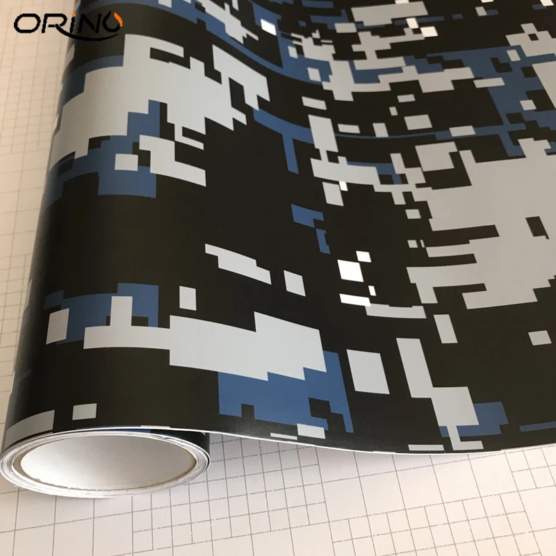 Black Blue Digital Vinyl Film Sticker-3