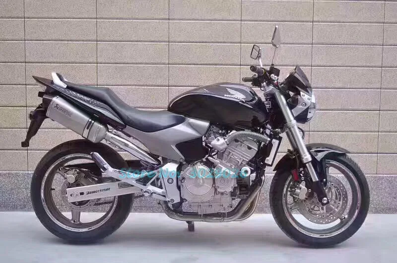 CB600 слипоны модифицированный глушитель выхлопа мотоцикла набор со средним звеном трубы для Honda CB600 CB600F Hornet 600 Escape углеродный наконечник