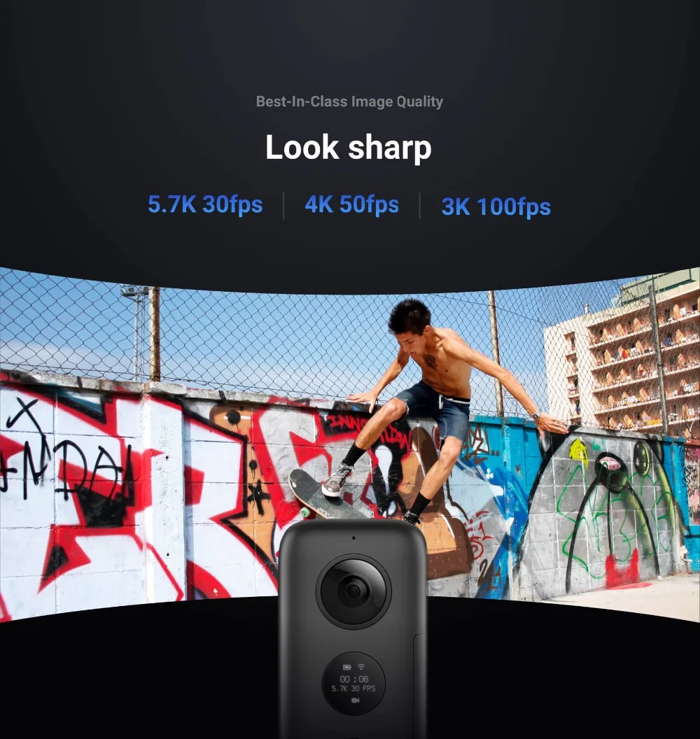 Insta360 ONE X Спортивная Экшн-камера 5,7 K видеокамера для iPhone и Android