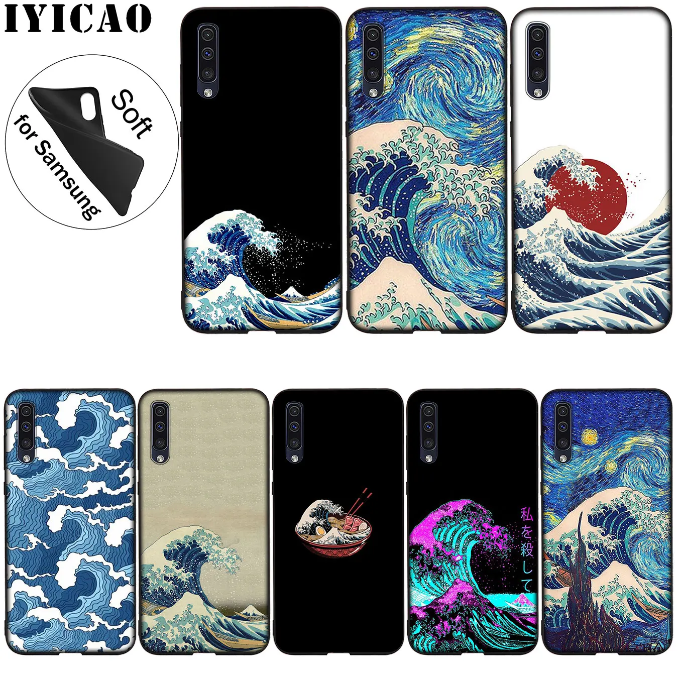 Мягкий силиконовый чехол IYICAO The Great Wave Off Kanagawa для Samsung Galaxy A70 A60 A50 A40 A30 A20 A10 A50S A40S A30S