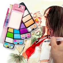 Новинка 18/25 цветов Набор однотонных цветов воды пигментные краски с акварелью яркие цвета для портативного для начинающего художника на открытом воздухе