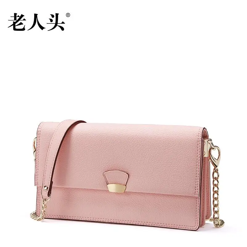 LAORENTOU high quality luxury fashion brand 2016 new Messenger bag small square package counter genuine leatherbag