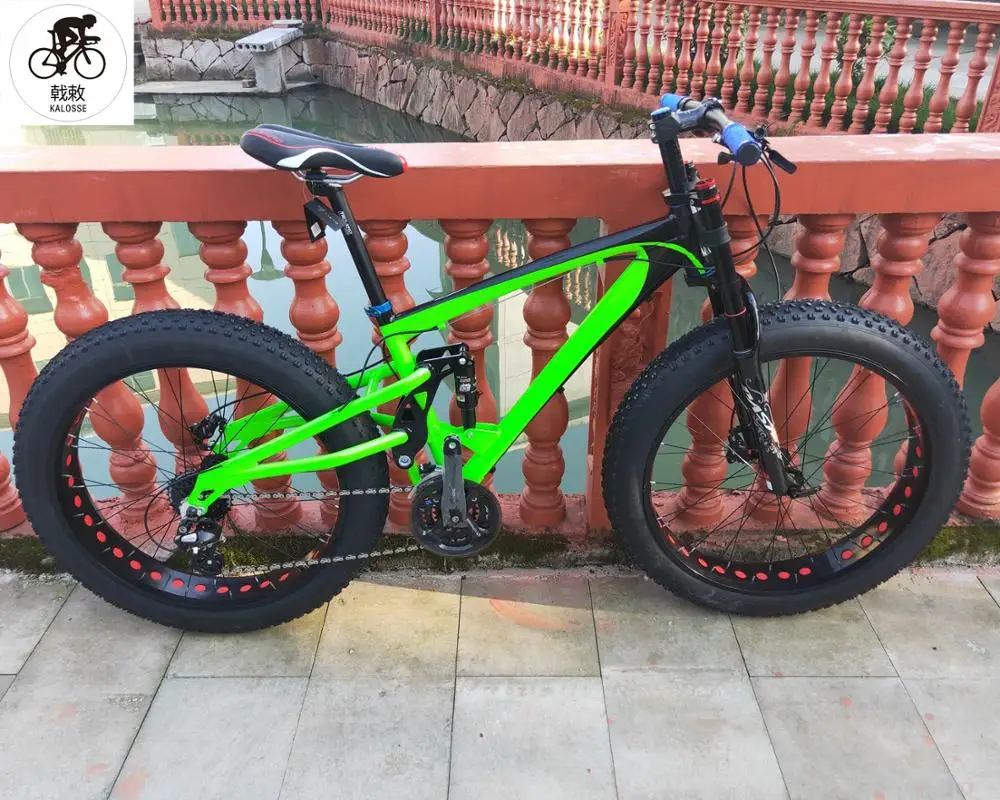Excellent Kalosse Full suspension beach  bike   bicicleta bike  24speed  26*4.0 tires  fat   bicycle 1