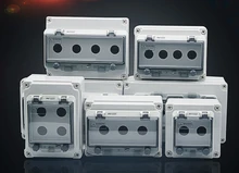 Outdoor waterproof IP67 button box with window cover rain switch box emergency stop signal light operation control box 22mm hole
