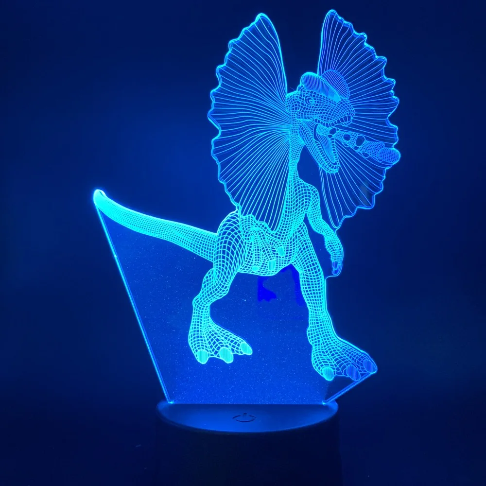 

Led Night Light Animal Angry Dinosaur with Big Ear for Kid Child Birthday Gift As Bedroom Study Room Decorative 3d Illusion Lamp