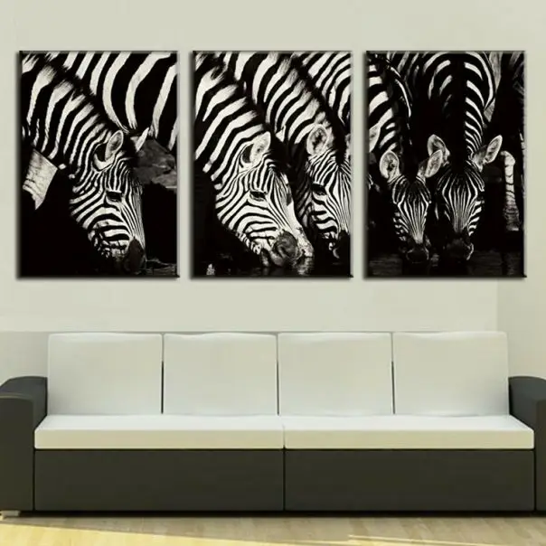 

3 PCS Square/round Diamond Embroidery Drinking Zebras Pictures Mosaic Cross Stitch diy 5D Diamond Painting Rhinestones