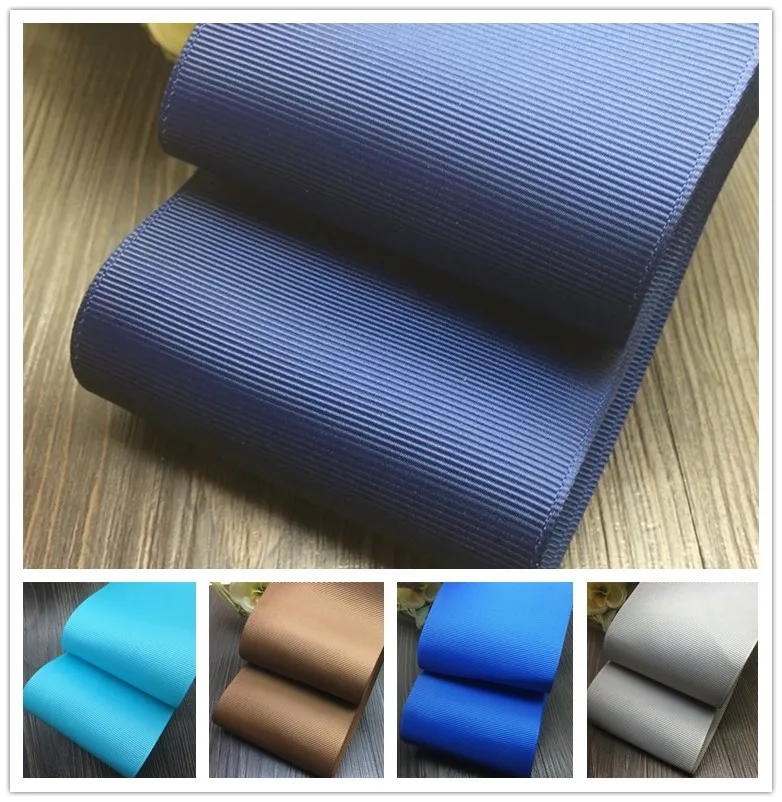 

3'' width (75mm) Solid Color Grosgrain Ribbon Double Face Tape DIY hairbow garment bag shoe accessory Bakery Wrap gift package