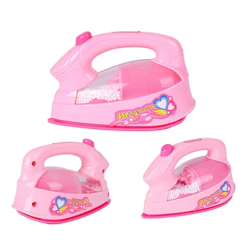 

Girls Pretend Play Toys Doll House Accessory Pink Electric Iron Mini Home Appliances Toys for Children Dollhouse Game Toys Gift