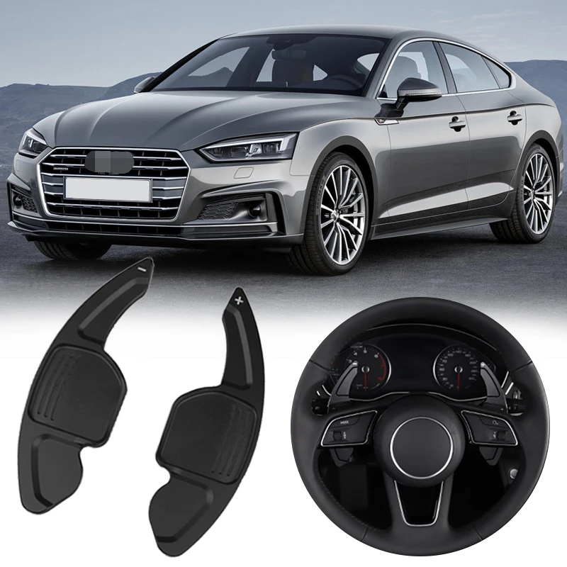 Весла переключения рулевого колеса из алюминиевого сплава для Audi A3/A4L/A5/A6L/Q3/Q7/SQ5/RS3