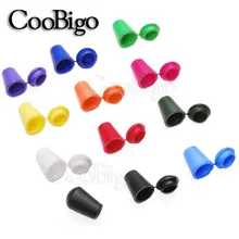 50 pçs colorido plástico cabo termina sino rolha com tampa bloqueio toggle clipe paracord roupas saco esporte cadarço corda peças