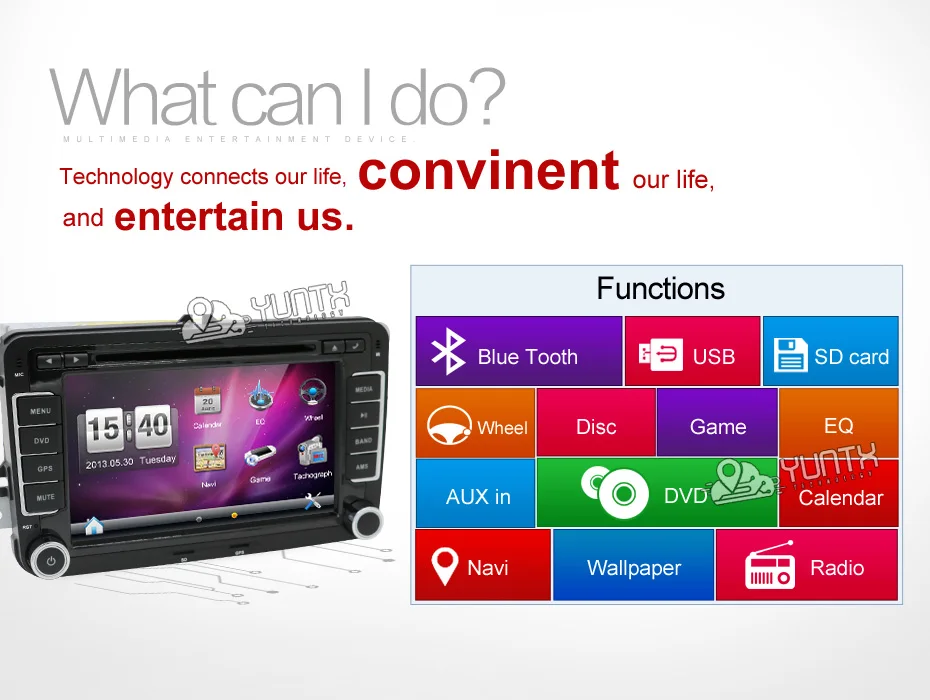 Excellent Hot Sale 2 DIN Car DVD GPS for VW JETTA GOLF MK5 MK6 GTI PASSAT B6 POLO SKODA Fabia GPS Navigation Radio USB/SD PC country map 1