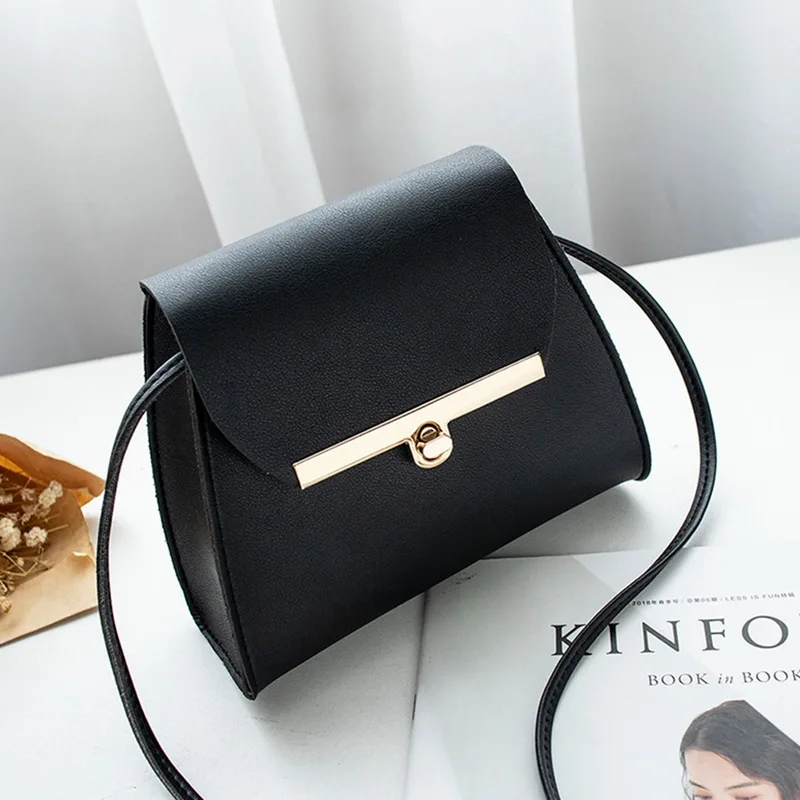 

SHUJIN Women's Fashion Simple PU Leather Flap Shoulder Bags 2019 New Solid Color Mini Flap Shoulder Crossbody Messenger Bags