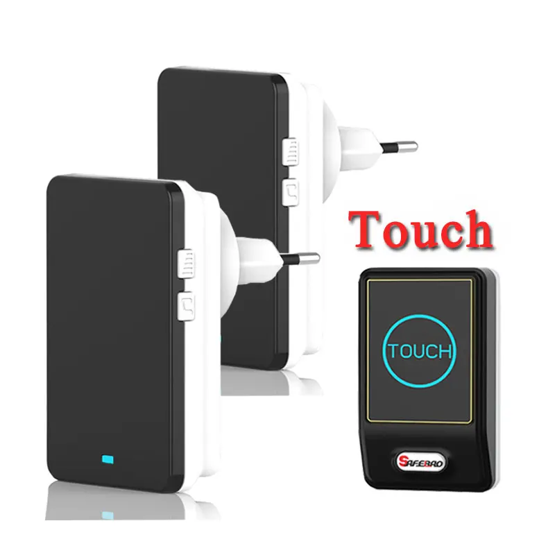 New Touch Sensor Design High Quality Wireless Doorbell Potty Bell for Dogs Waterproof Black EU US