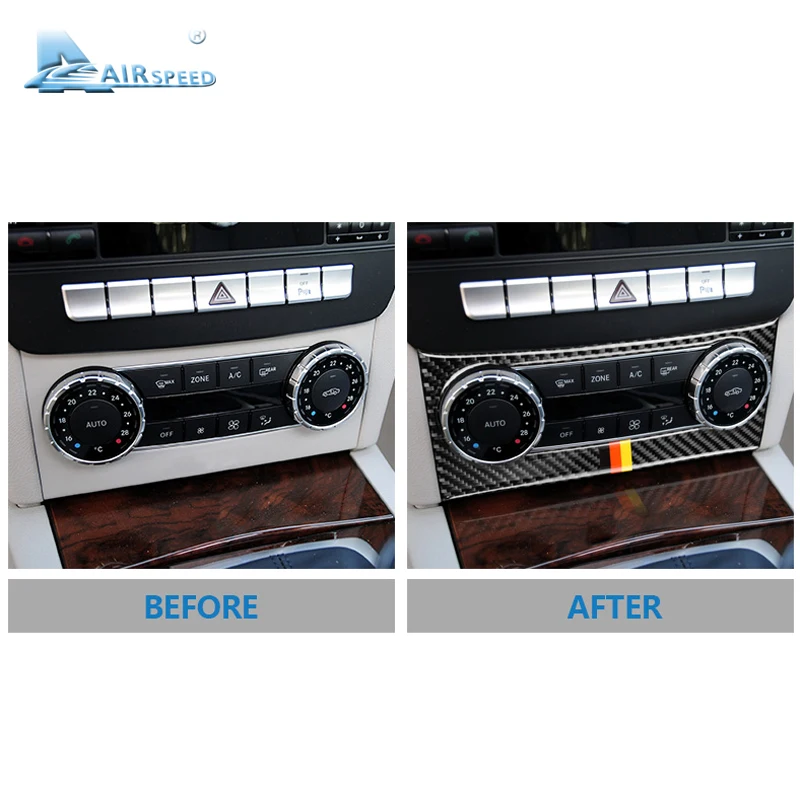 Airspeed для Mercedes Benz C Class W204 аксессуары 2011 2013 из углеродного волокна наклейки на