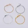 10Pcs/Lot 30 40 50 60 70mm Gold Round Big Hoop Earrings Accessories Exaggerated Hoop Ear For DIY Jewelry Making Finding ► Photo 1/6