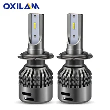 OXILAM H4 H7 LED Headlight Bulb 48W 6000K H11 H8 HB3 HB4 9005 9006 9012 HIR2 Bulbs Lamp Automobile Car Light 12V 24V Car Styling