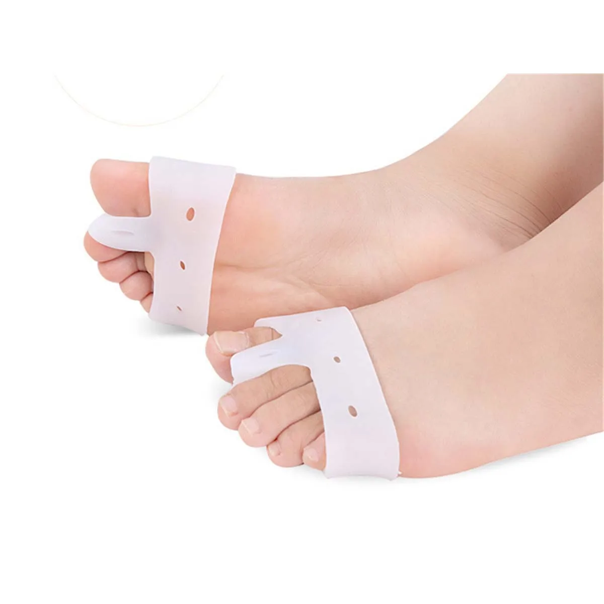 Silicone Gel Foot Fingers Toe Separator Thumb Valgus Protector Bunion Adjuster Hallux Guard Feet Care White 1pair 2pairs |