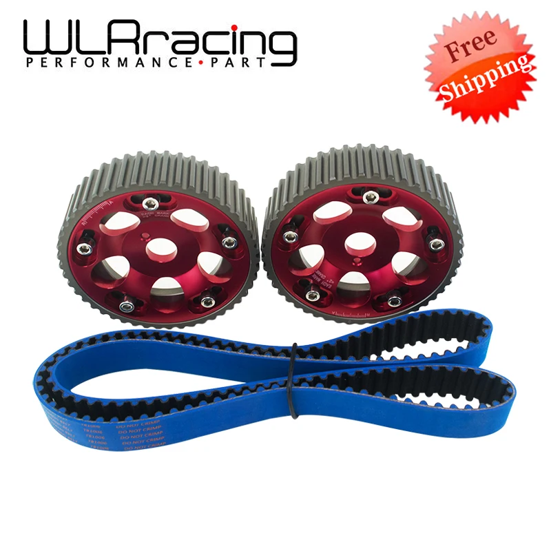

Free Shipping - HNBR Racing Timing Belt BLUE + Aluminum Cam Gear Red FOR 2JZ-GE and 2JZ-GTE Supra, GS300, IS300