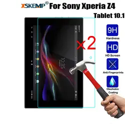 Xskemp 2 шт/lot закаленное Стекло Плёнки для Sony Xperia Z4 Планшеты 10.1 sgp771 9 H жесткий глянцевый Экран протектор Планшеты защитный Плёнки