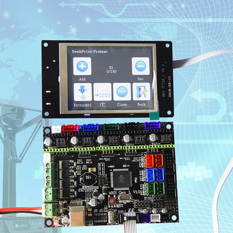 MKS GEN L V1.0 + TFT32 lcd сенсорный дисплей для 3d принтера стартера|3D принтеры| |