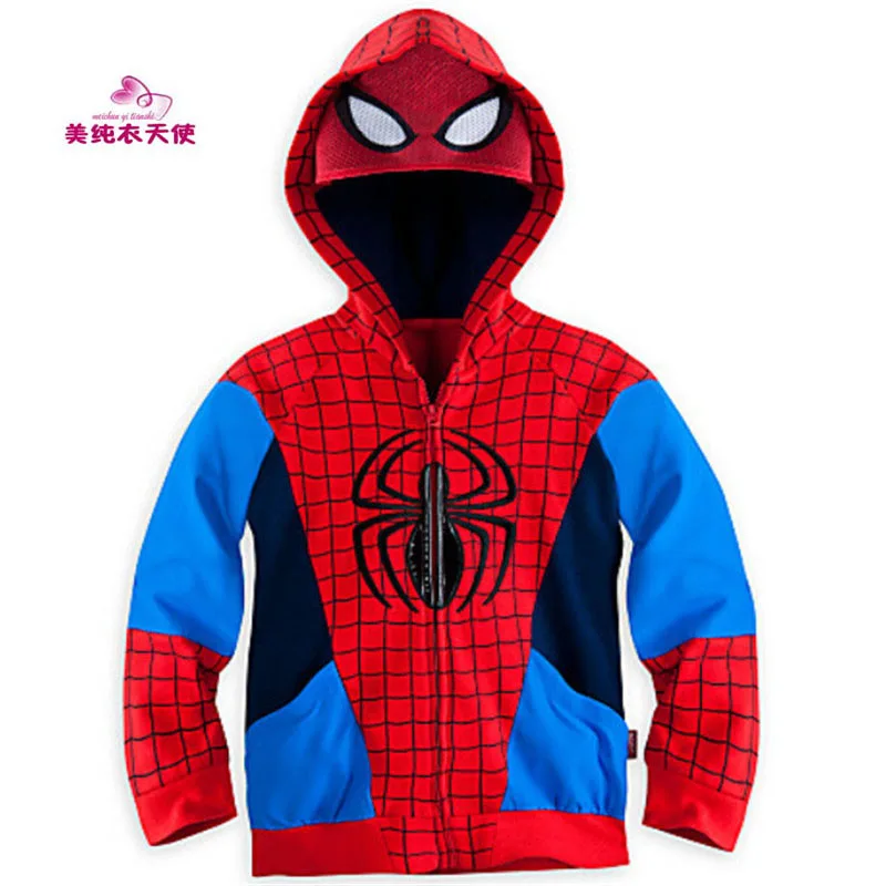 

2 3 4 5 6 7 8 Years Boys Super Hero the Avengers Iron Man Coats Spring Autumn Boys Jacket Hooded Sweatshirt Children Clothing