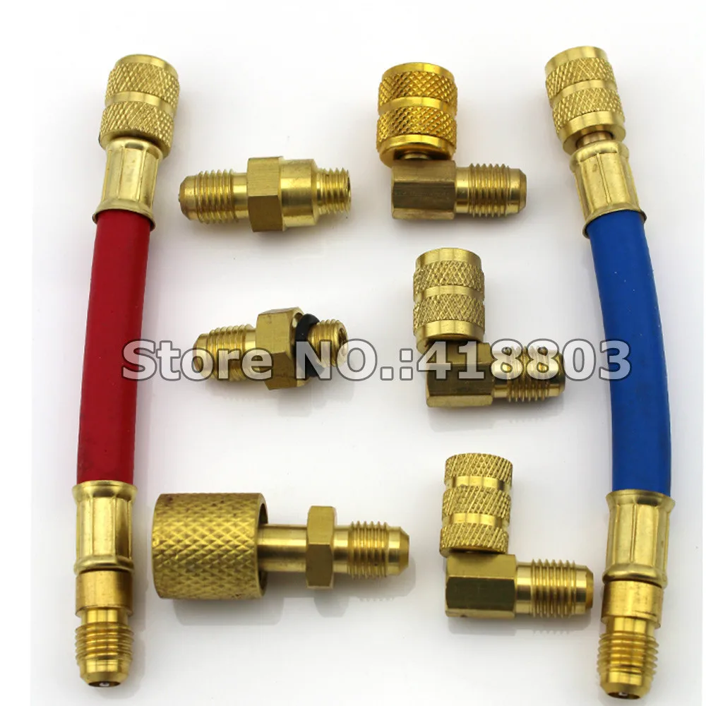 

8pcs Auto A/C Swivel Adaptor Kit