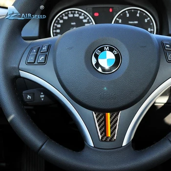 

Airspeed for BMW E90 E92 3 Series Interior Carbon Fiber Car Steering Wheel Stickers M Sport 2005-2012 Accessories Car Styling