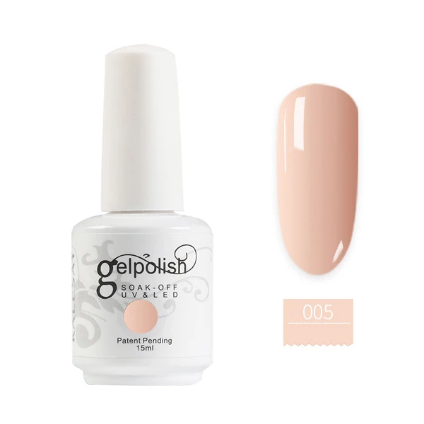 MEIKSAY белый гель лак черный дизайн ногтей DIY розовый телесный цвета 15 мл стойкий растворяемый Гель-лак УФ-гель для ногтей - Цвет: 005