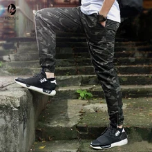 Neue 2015 Fanshion Herren Camo Joggers Hosen Elastische Kordelzug Beiläufige Camouflage-hosen Millitary Schwarz Jogger Calca Swag