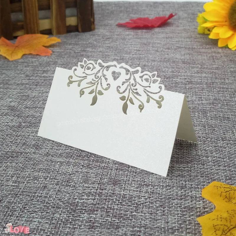 

2018new 50 Pcs Laser Cut Crown Name Place Seat Card Wedding Invitation Table Cards For Party Table Decoration Favor 6ZZ51