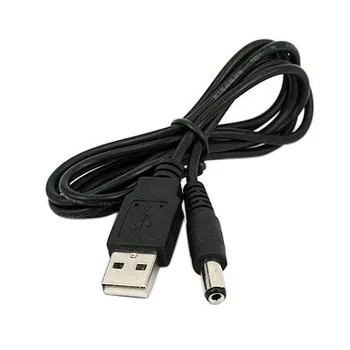 

10pcs Generic USB to 5.5 mm/2.1 mm 5 Volt DC Barrel Jack Power Cable General 80cm