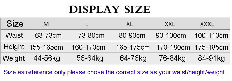 size table