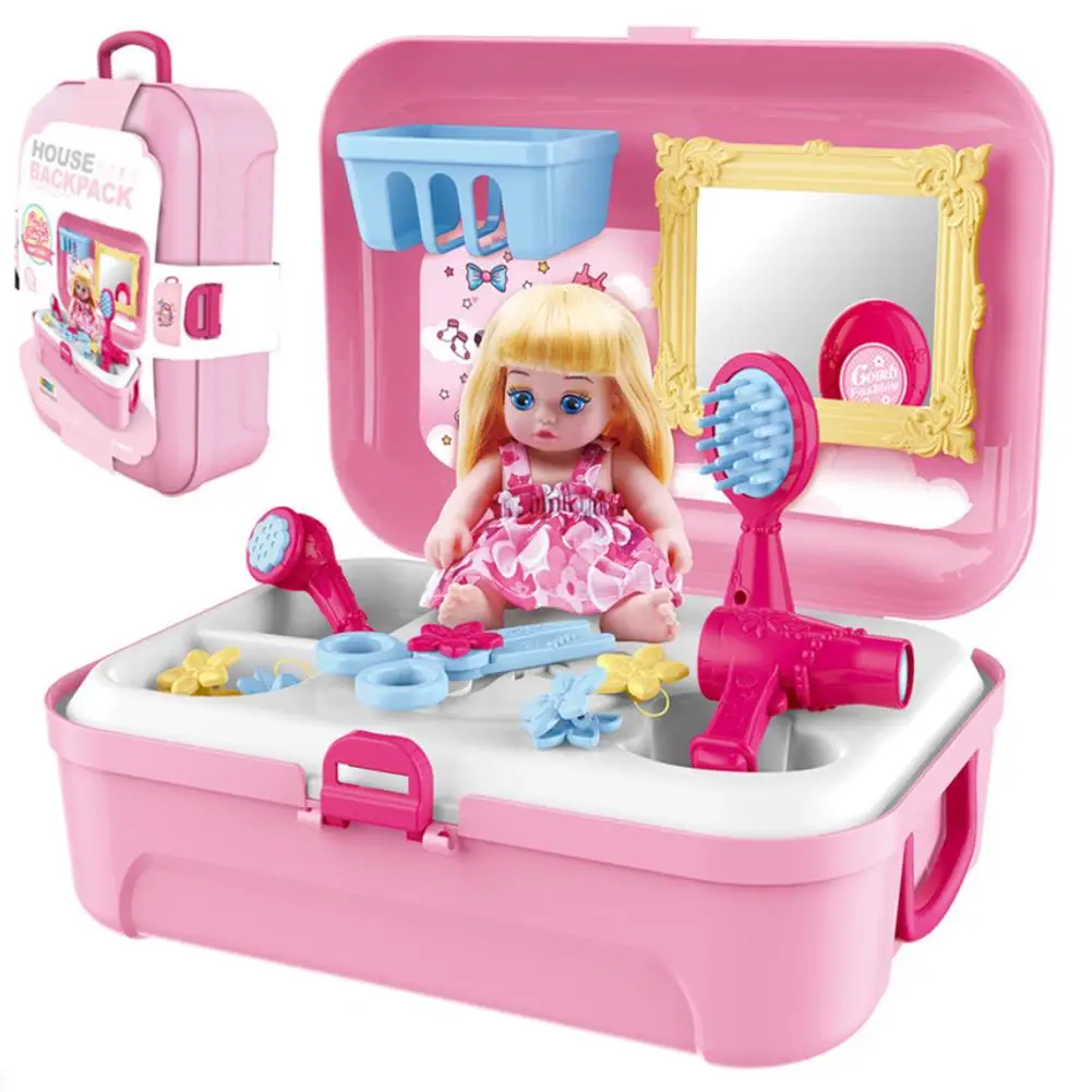 

Kids Make Up Toy Set Pretend Play Simulation Toy Baby Dresser Cosmetic Dress Up Girl House Makeup Toys Play House Toys
