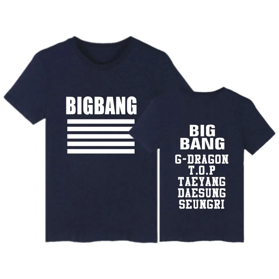 Модная футболка LUCKYFRIDAYF Bigbang kpop для мужчин и женщин летняя повседневная с круглым
