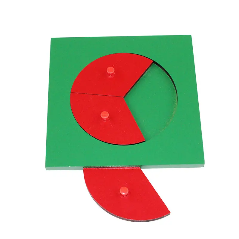  Baby Montessori Math Learning Education Wooden Toys Circular Division Grasping Puzzle Board