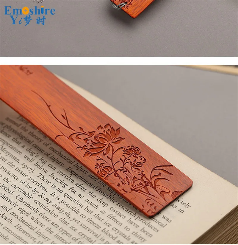 Clássica do Estilo Personalizado para o Casamento Artigos de Papelaria para o Homem Woody Presente Criativo Arte Chinês Borla Vermelha Lettering Logotipo M073 6 Chinês Borla vermelha Lettering Logotipo Personalizado para
