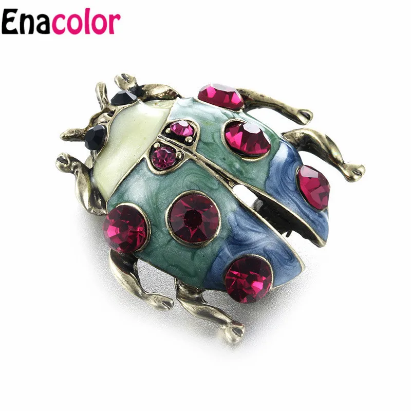 Enaccolor 2017 Новое поступление брошь с кристаллом насекомое эмалевым покрытием для