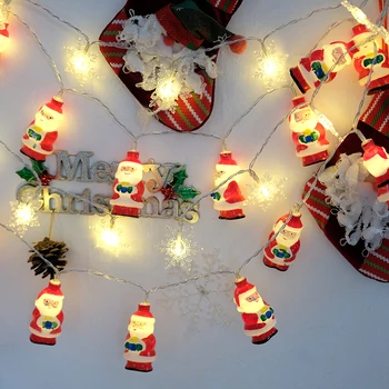 

2M 20LED String Lights Santa Claus Shape Waterproof Battery LED Fairy Lights Christmas Decorative Lighting Indoor Outdoor Party