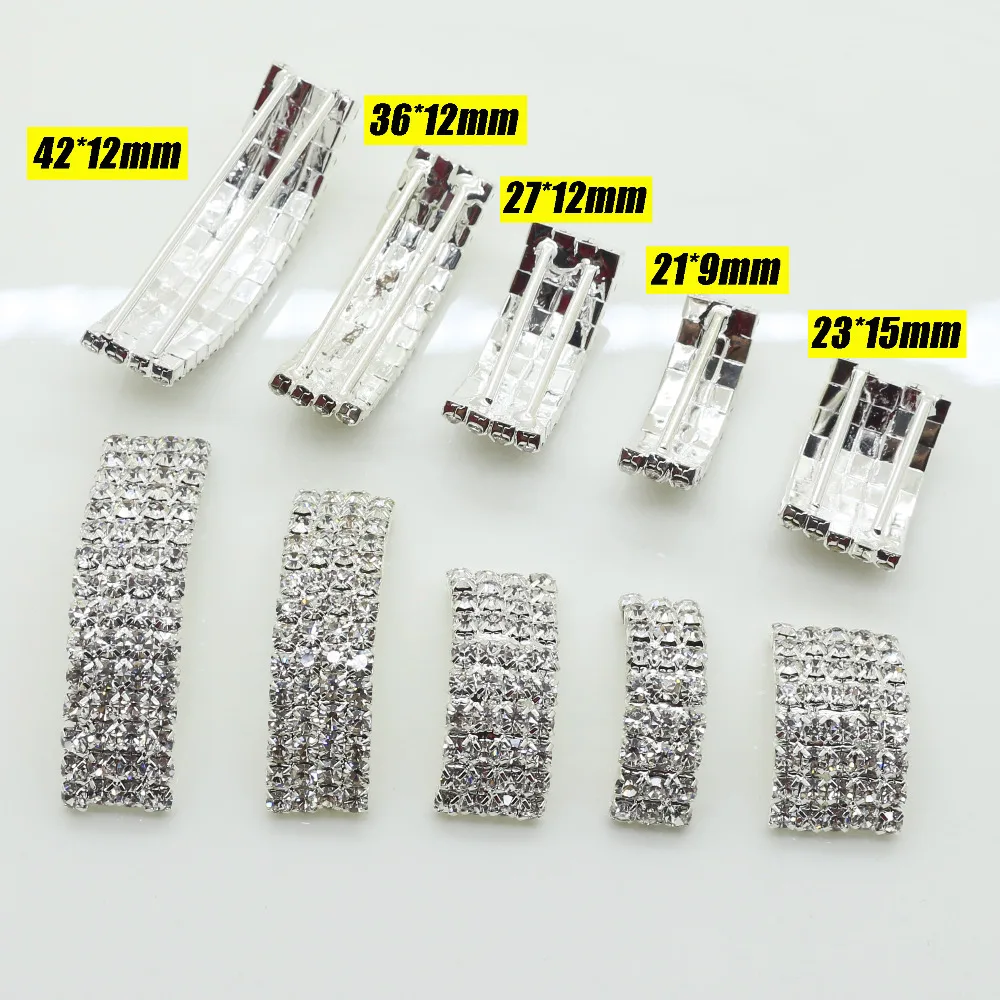 

ZMASEY Wholesale Prices Metal Buckles 10Pcs/Pack Silver Mix Size Wedding Decor Supplies Card Ribbon Sewing Rhinestones Accessory