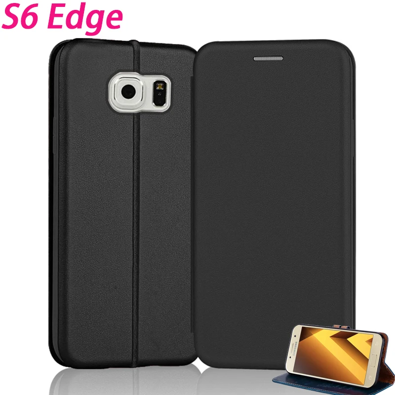 

YueTuo leather i coque,cover,case For Samsung galaxy S6 Edge s 6 S6edge 5.1" Flip phone back on wallet book Card Magnetic cases