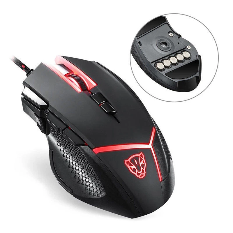 

Motospeed V18 Wired Mouse Gaming PC Gamer 4000DPI 9 Button RGB Backlit LED Optical Mouse Gamer Mice for Laptop Computer Mouse#30