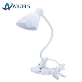 

Clip Desk Lamp E27 Lamp Holder With On/Off Switch AC 220V EU/US Plug For Replace E27 Bulb Reading Lamp