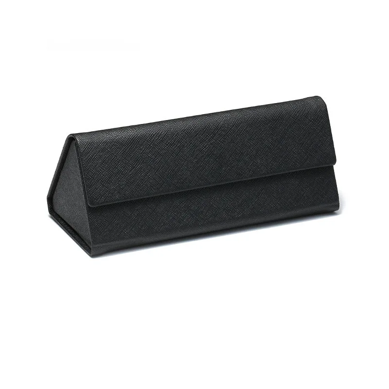 Hindfield Triangle Foldable Glasses Boxes Bag PU Leather Sunglasses