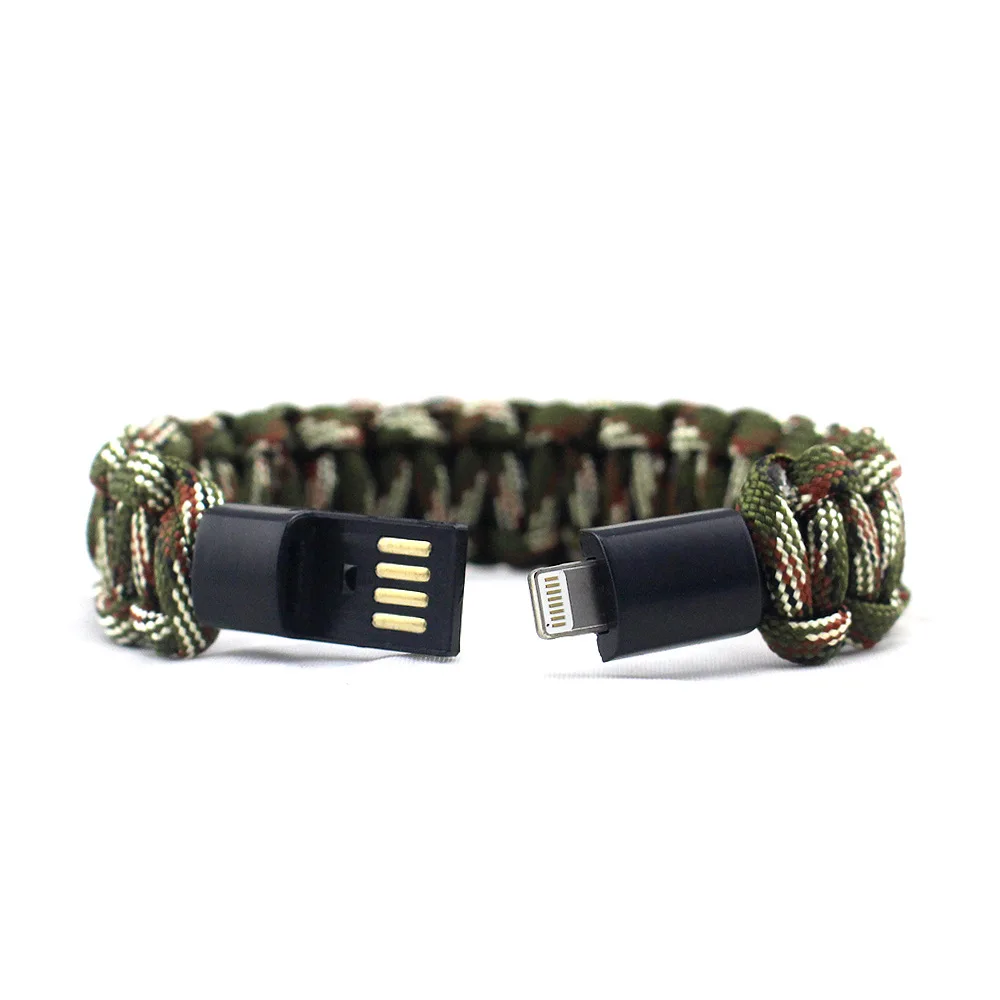 في الهواء الطلق بقاء سوار كابل يو اس بي Paracord الطوارئ 2.1A سريع كابل الشاحن ل فون X 8 7 6 5 ثانية زائد لباد برو الهواء في الهواء الطلق بقاء سوار كابل يو اس بي Paracord الطوارئ 2.1A سريع كابل الشاحن ل فون X 8 7 6 5 ثانية زائد لباد برو الهواء
