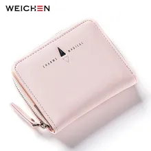 WEICHEN New Style Women Wallets Short Zipper Coin Pocket Letter Hasp Small Purse Ladies Famous Brand Fashion Mini Bags 