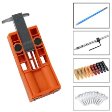 Pocket Hole Jig Set Bevel Angle Drill Guide 9.5Mm Step Drill Hole Puncher With Magnet Positioning Slider Jig Carpentry Tools Pocket Hole Jig Set Bevel Angle Drill Guide 9.5Mm Step Drill Hole Puncher With Magnet Positioning Slider Jig Carpentry Tools