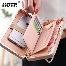 Luxury PU Leather Women Wallet Case For iPhone 6 7 6S 7 plus 5s 5 Samsung Galaxy S8 S7 edge Xiaomi Redmi 4 pro Note 4 Phone Bags