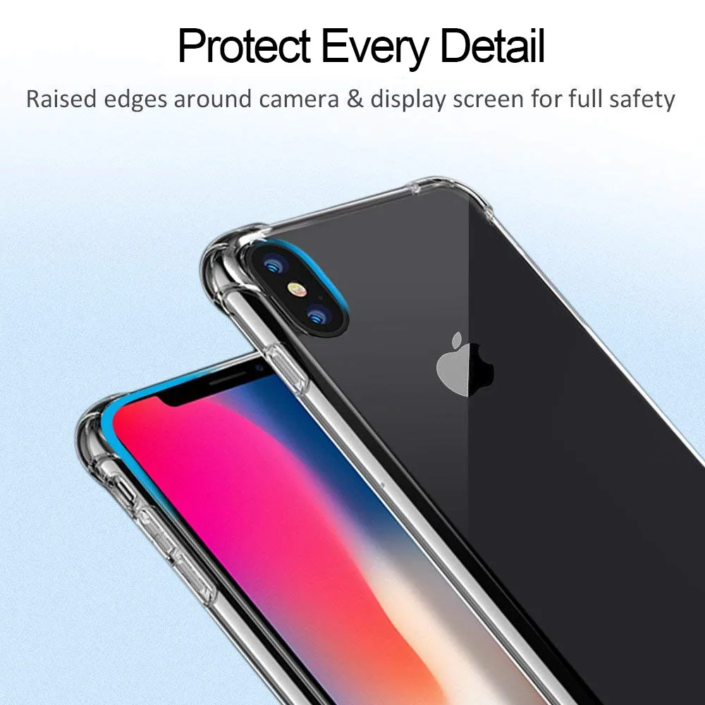 Ультра тонкий прозрачный ТПУ Мягкий силиконовый чехол для iPhone X S защиты резины XS